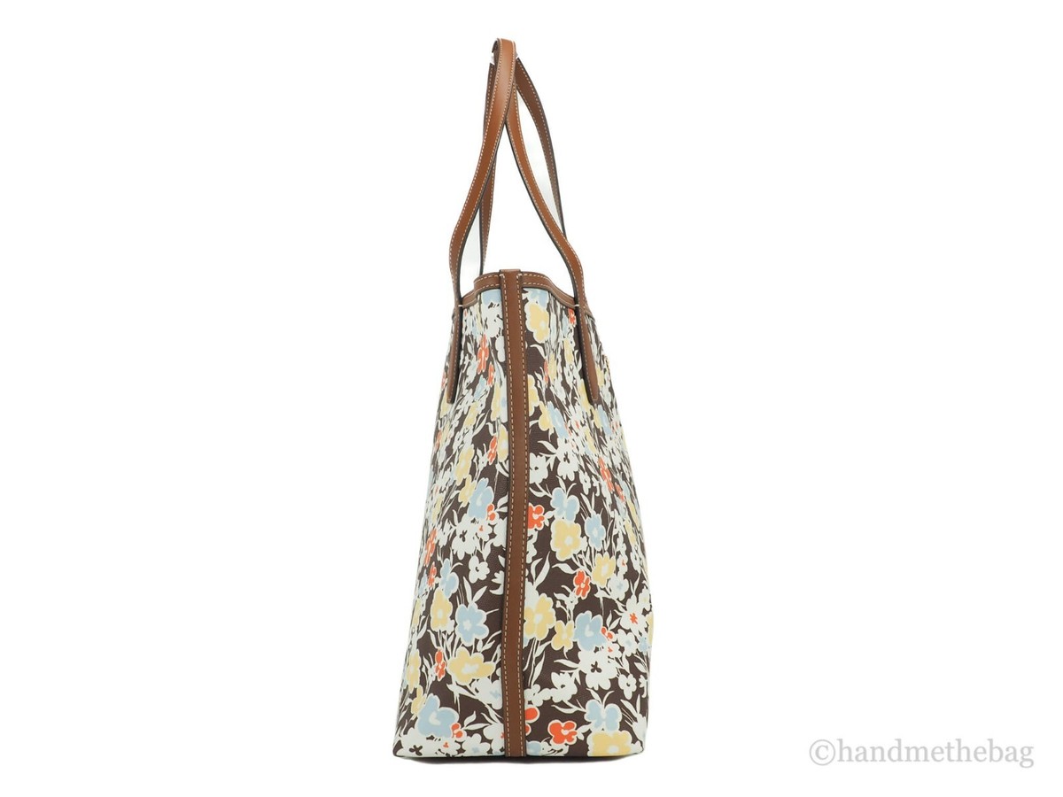 トートバッグ Tory Burch Embroidered Canvas Shopping Bag Tory Burch (88133) Kerrington Large Reverie Floral Print
