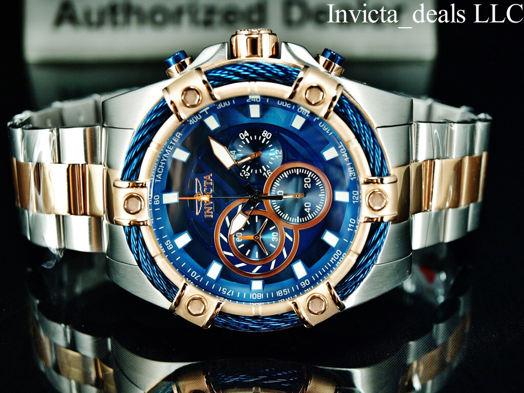 Invicta Bolt 52mm Stainless Steel Case with Stainless Steel/Rose 