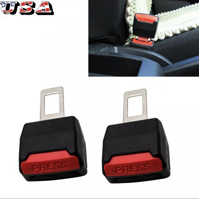 2x Car Safety Seat Belt Buckle Extension Extender Clip Alarm Stopper Universal For - Car Seat Belt Buckle Extender