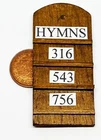 Dolls House Wooden Hymn Board Church Accessory Hymns 1:12 Scale Miniature tumdee