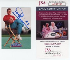 1991 Pro Line Joe Theismann REDSKINS AUTO CARD w/ JSA COA