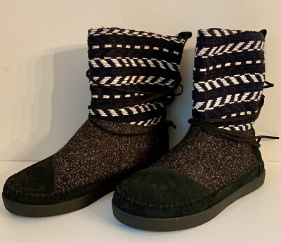 Toms Boots Cloth Suede Nepal Pull-On Boot Moccasin Women's US Size 