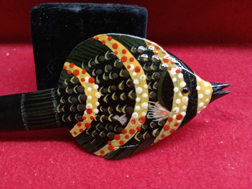 Colorful Figural Tropical Fish Wooden Letter Opener Free Shipping - Bild 5 von 5