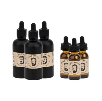 Hand Crafted Beard Oil by Lusso Sapone 3 Pack - 8 Scents - 2 Sizes Available