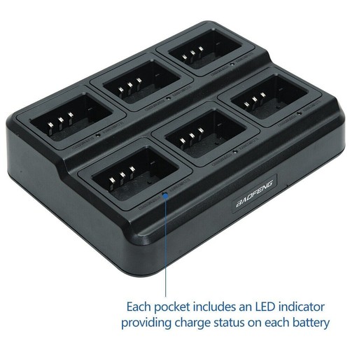 Baofeng Six Way Multi Unit Charger Two Way Radio Charger Station for BF UV-5R - Afbeelding 7 van 11