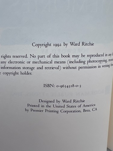 Jahre berührt mit Erinnerungen Ward Ritchie 1992 vorwärts von Lawrence Clark Powell - Bild 10 von 11