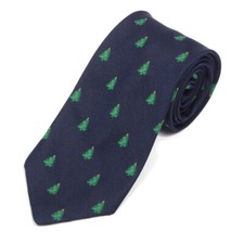 CAPE COD Christmas Tree Navy Blue Holiday Men's Neck Tie