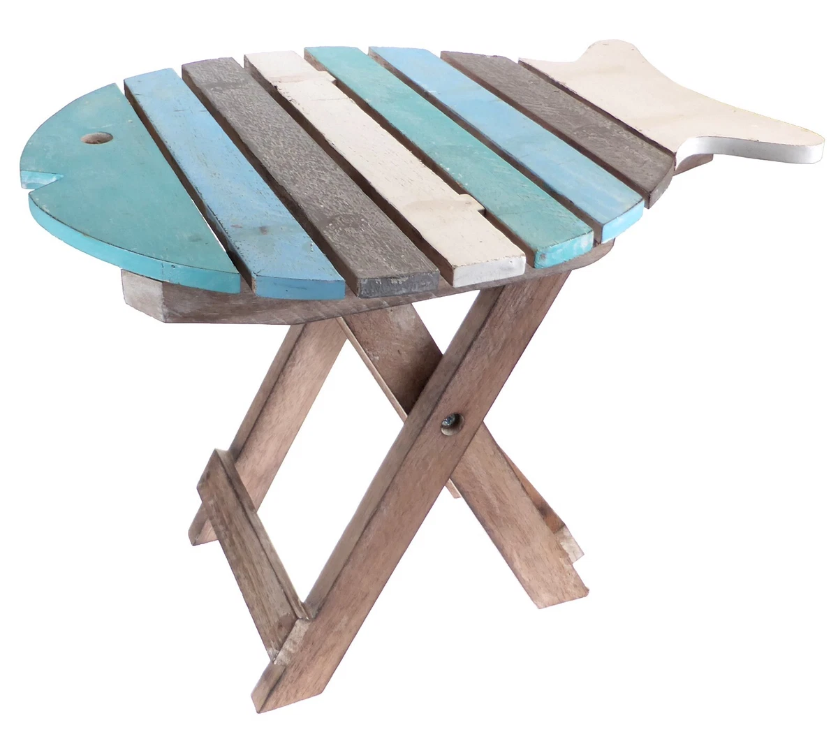 Distressed wood side table deals