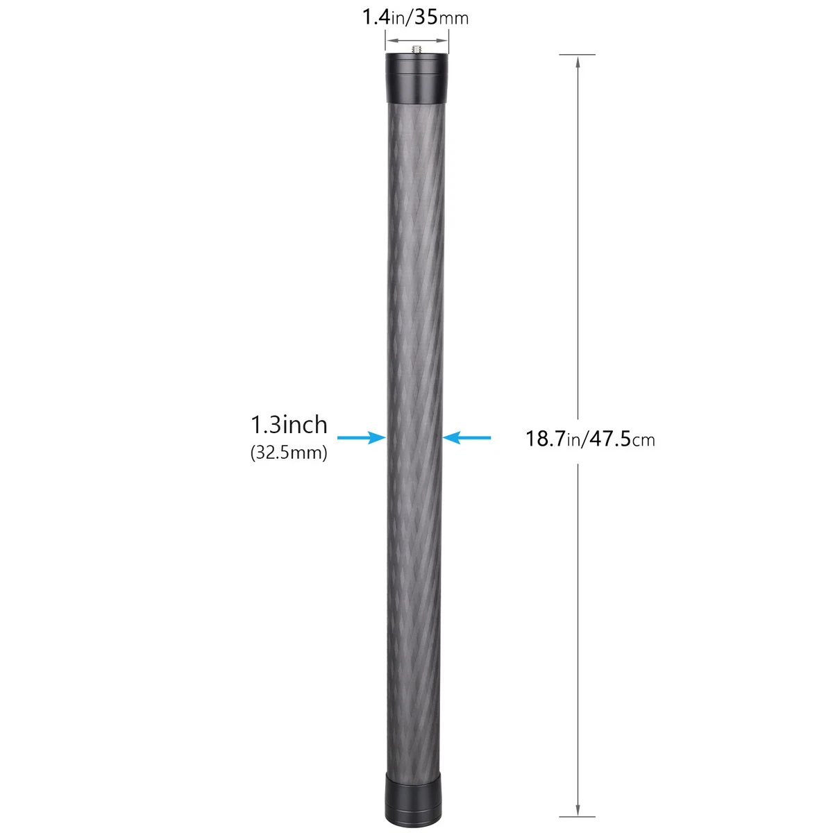 48CM Carbon Fiber Extension Pole Gimbal Rod Handheld Stick for DJI Ronin-S/SC/Os