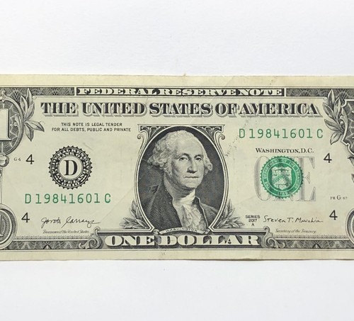 January 16, 1984 Birthday Note Fancy Serial Number One Dollar Bill D19841601C FW - Picture 4 of 7