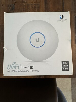 Unifi AP AC LR Wireless Access Point UAP-AC-LR With PoE Adapter