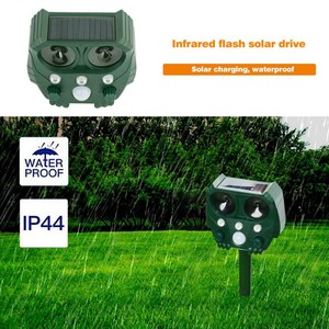 Détails Sur Solaire Animal Oiseau Répulsif Ultrason Imperméable Extérieur Souris Chien Chat