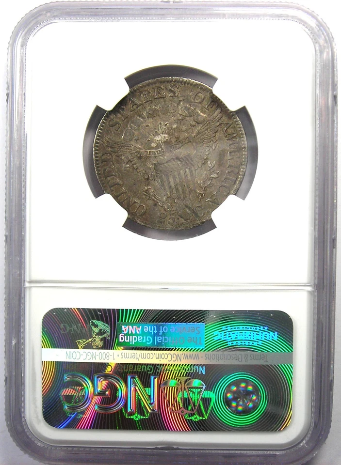 1805 Draped Bust Quarter 25C Coin - Certified NGC VF Details - Rare Date! - Image 3 of 4