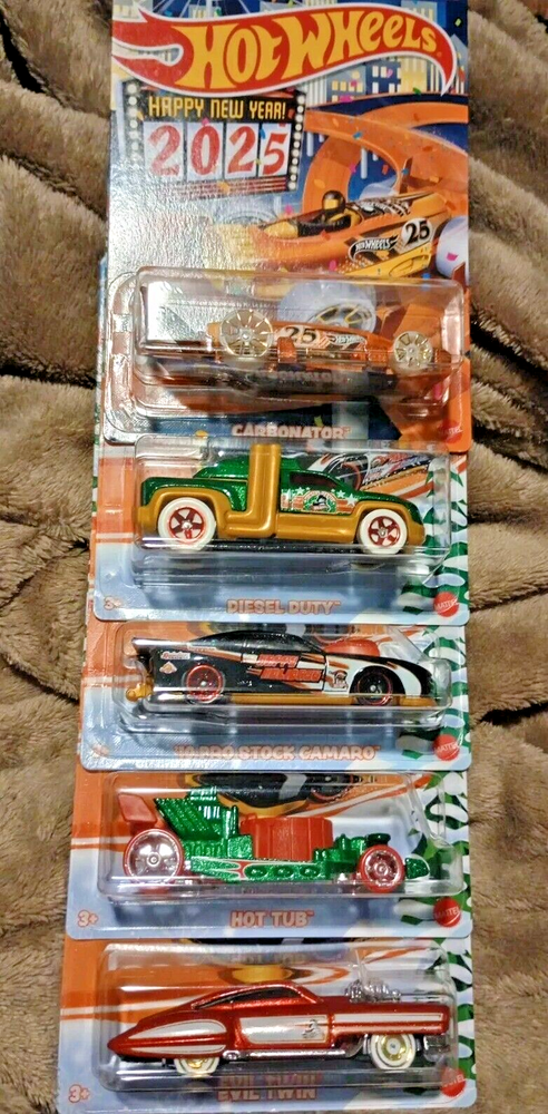 hot wheels christmas 2024 Complete Set Of 5