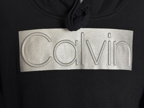 Felpa donna con cappuccio Calvin Klein nuova con etichetta abito argento scritto lunghezza ginocchio XL - Foto 3 di 12