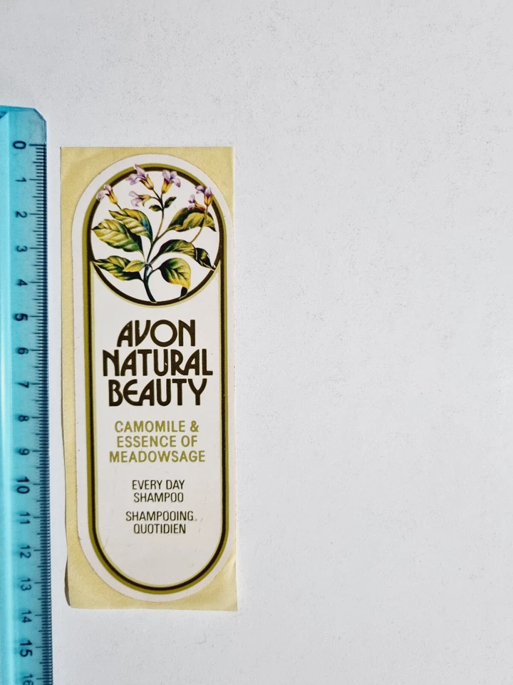 Avon Natural Beauty Shampoo Aufkleber Vintage 80er Original - Bild 1 von 1