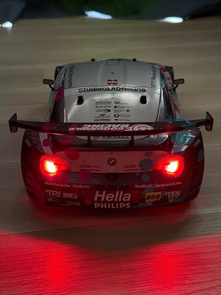 Tamiya 1/10 RC Car BMW Hatsune Miku Z4 Body Only With LED Light Used JP AA77 New - Image 2 of 4