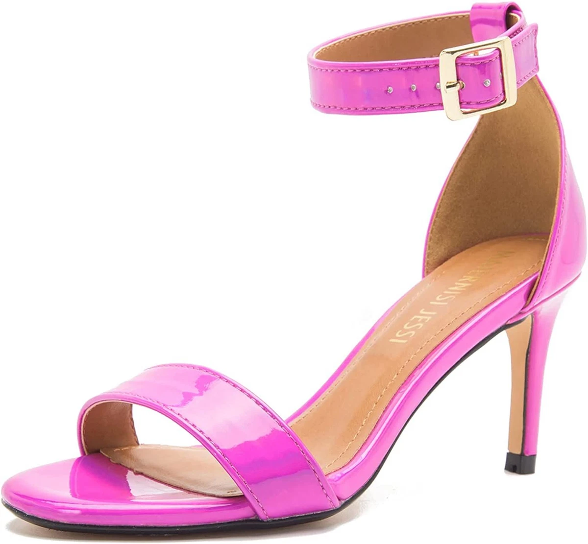 MAIERNISI JESSI Unisex Men s Women s Sandals Ankle Strap Kitten High Heel