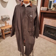 SERVUS Storm-Master Classic Long Men's Brown Raincoat 100 PVC, Size XL/XXL