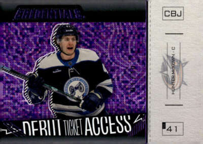 HUNTER MCKOWN RC 2023-24 Upper Deck Credentials 1/10 Purple #123 ROOKI ID:111078