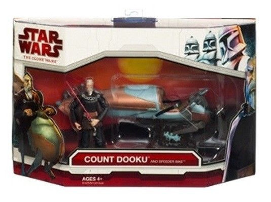 Star Wars Deluxe Speeder Bike w Count Dooku Figure Star Wars Deluxe Speeder Bike w Count Dooku Figure