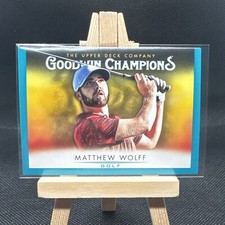 Matthew Wolff 2021 Upper Deck Goodwin Champions Turquoise Golf Pro #99 NM
