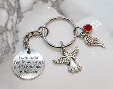 "I will hold you in my heart..." Memorial Keyring Sympathy Funeral Gift