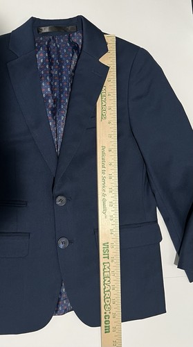 Isaac Mizrahi Boys Size 7 Navy Sportcoat Blazer Jacket - Picture 4 of 8
