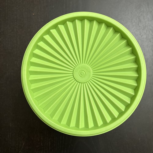 Set 2 barattoli Servalier Tupperware verde mela vintage anni 70 con coperchi usati - Foto 11 di 14