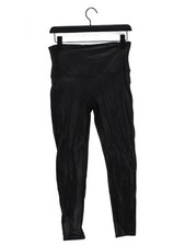 Spanx Women's Leggings XL Black Faux Leather with Polyester Full length