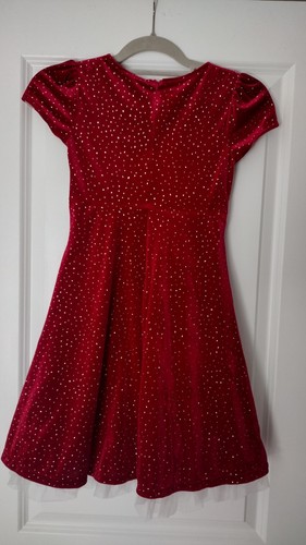 NWT Girls 8 BONNIE JEAN Sparkling Red Santa Christmas Dress & Shrug Jacket - Picture 9 of 13