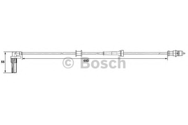 Bosch Wheel Speed Sensor Rear Right With Cable 0265007531