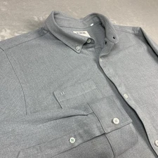 Linksoul Tempus Fugit Flannel Shirt Mens Large Gray Long Sleeve Button Down