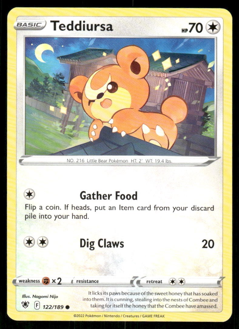Pokémon TCG Pokémon Teddiursa Teddiursa Common Regular