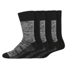 Dickies DriTech Crew Work Sock 6-Pack Black Size 6-12
