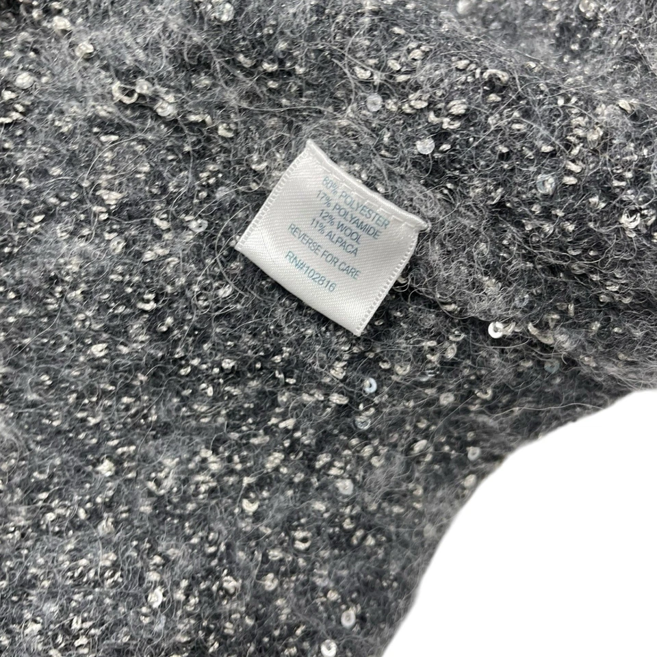 Ryllace Mujer 2x Suéter Gris Plata Lentejuelas Pullover Metálico Mezcla Lana Roca Foto 4 de 4