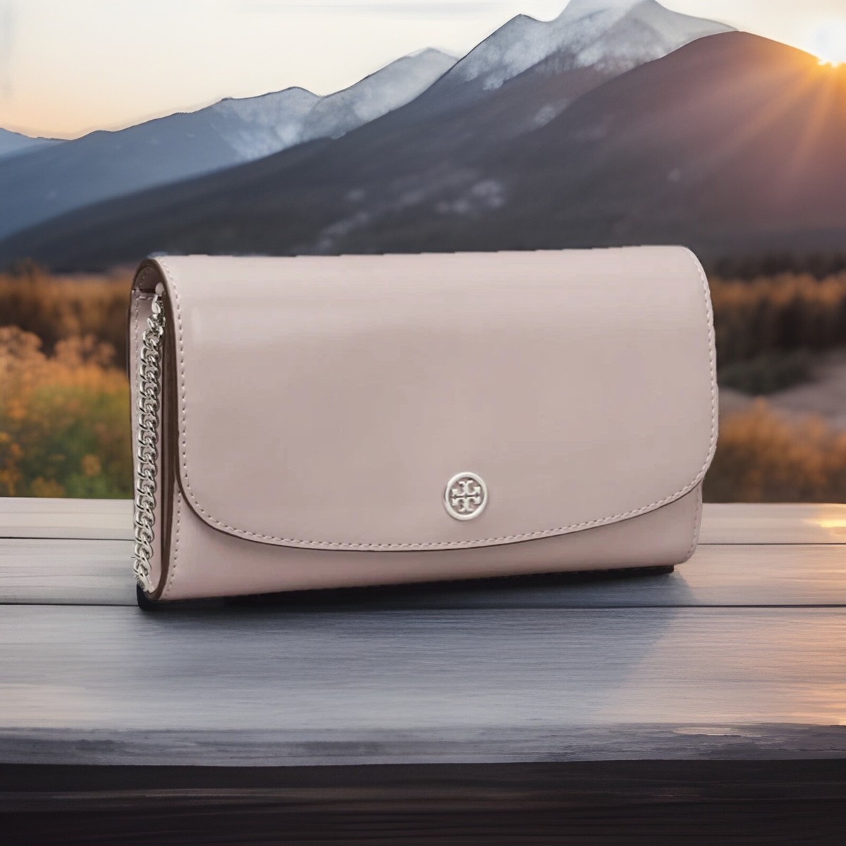 ★Tory Burch★Robinson Spazzolato Small Wallet AUTH NWT $398 TORY BURCH Robinson Spazzolato Leather Wallet