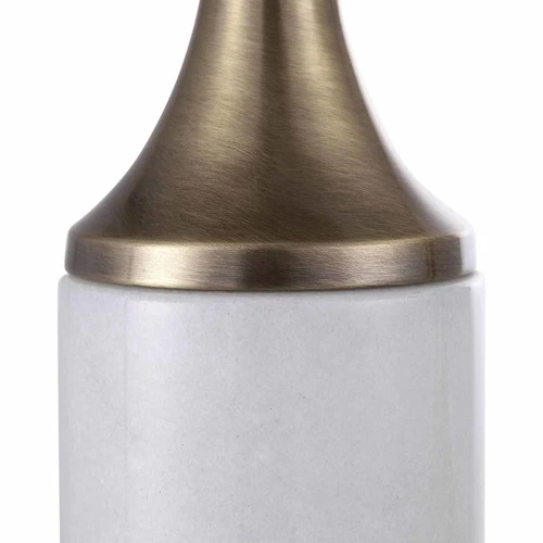 Uttermost 17546 Castiel 2 Piece Marble and Steel Pillar - Antique Brushed Brass - Picture 3 of 3