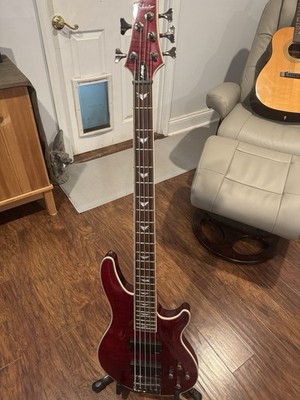 Schecter Diamond Series Extreme 5-String Solid Body Red Bass, 24-Fret 4/4