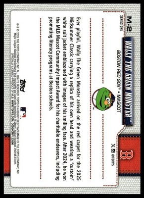Wally the Green Monster 2026 Topps #M-2 Mascots Boston Red Sox | eBay