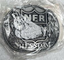 1983 Hesston National Finals Rodeo NFR Adult Belt Buckle 25th Anniversary