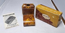 1940's ARCADIA COMMANDER Viewer Folding Pocket WALNUT W/ Original Box VTG