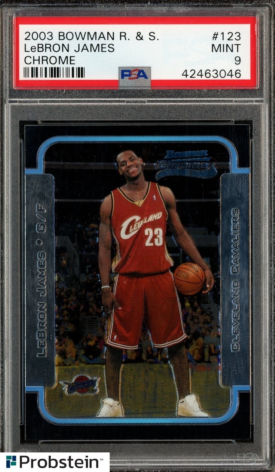 2003 Bowman Rookies and Stars LeBron James Chrome Base #123 PSA 9