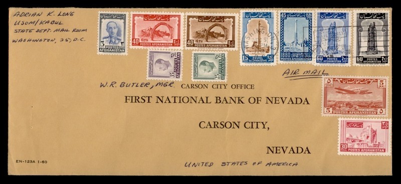 DR WHO 1961 AFGHANISTAN DIPLOMATI USOM KABOUL AIRMAIL TO USA w26281