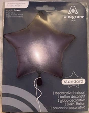 ANAGRAM 18" NAVY SATIN LUXE STAR FOIL BALLOON SHIMMERING MATTE METALLIC FINISH