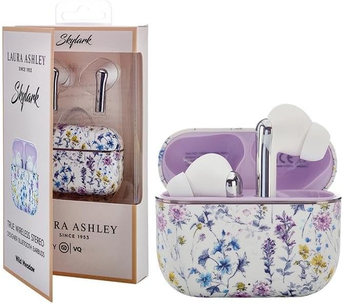 Laura Ashley TWS Wireless Bluetooth Earbuds In-Ear 5.3 (ENC) 10H Play Time