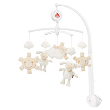 Fehn Musik Mobile Schaf - Baby Einschlafhilfe Musikspielzeug - Babymobile Spielu
