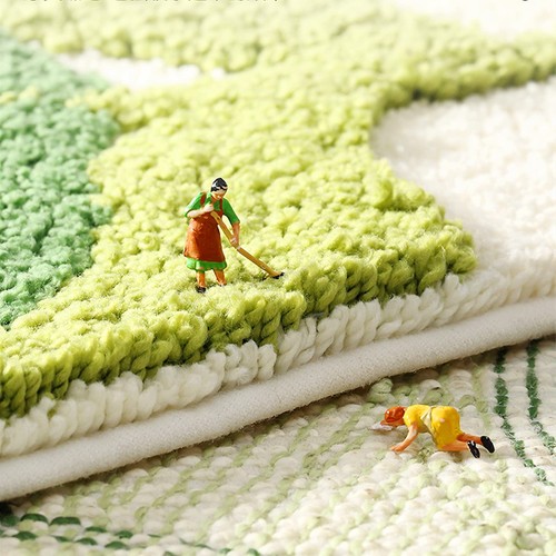 UKELER Moss Bath Mat for Bathroom Simulated Water Puddle Moss Rug Soft Shag R... - Picture 4 of 7