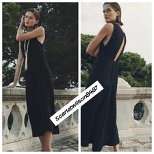 ZARA Linen Black Dress