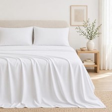 Egyptian Cotton Size Sheets Set Everyday Bedding 100 Cotton King White